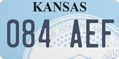 KS license plate 084AEF
