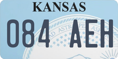 KS license plate 084AEH