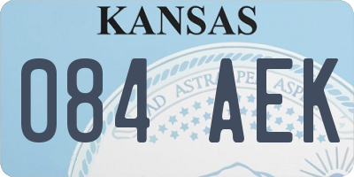 KS license plate 084AEK
