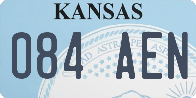 KS license plate 084AEN