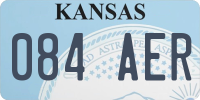 KS license plate 084AER
