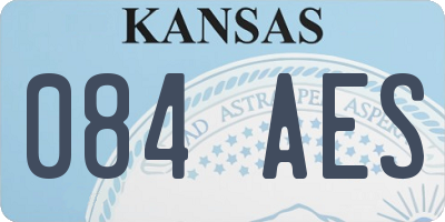 KS license plate 084AES