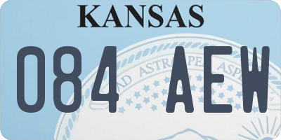 KS license plate 084AEW