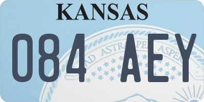 KS license plate 084AEY