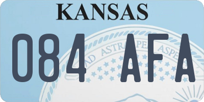 KS license plate 084AFA