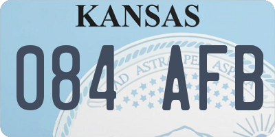 KS license plate 084AFB