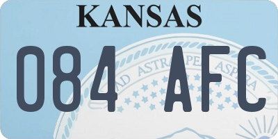 KS license plate 084AFC