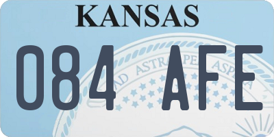 KS license plate 084AFE