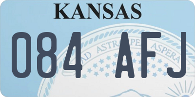 KS license plate 084AFJ