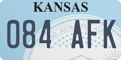 KS license plate 084AFK