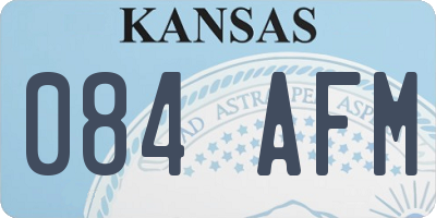 KS license plate 084AFM