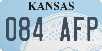 KS license plate 084AFP