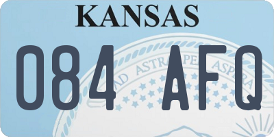 KS license plate 084AFQ