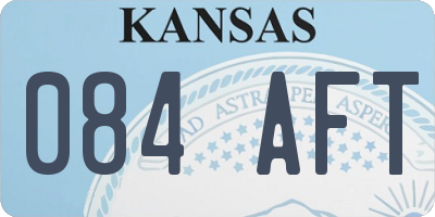 KS license plate 084AFT