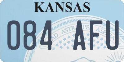 KS license plate 084AFU