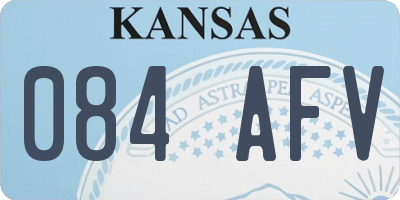 KS license plate 084AFV