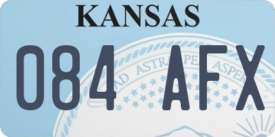 KS license plate 084AFX