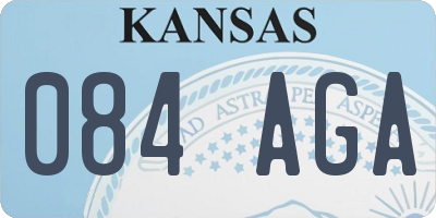 KS license plate 084AGA