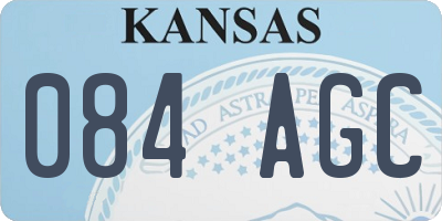KS license plate 084AGC