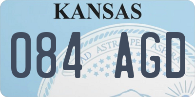 KS license plate 084AGD