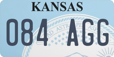 KS license plate 084AGG