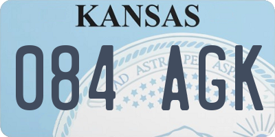 KS license plate 084AGK