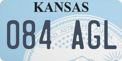 KS license plate 084AGL