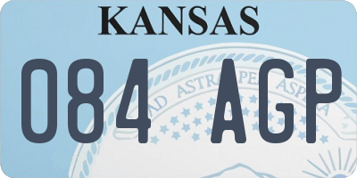 KS license plate 084AGP