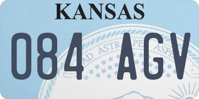KS license plate 084AGV