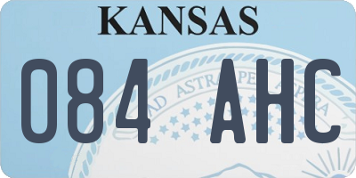 KS license plate 084AHC