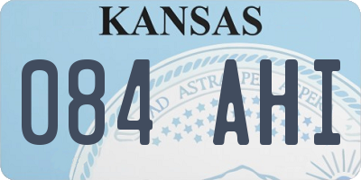 KS license plate 084AHI