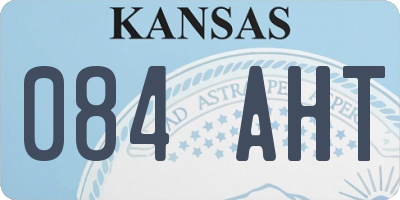 KS license plate 084AHT