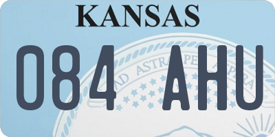 KS license plate 084AHU