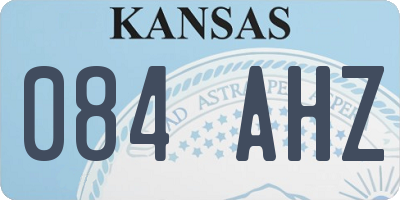 KS license plate 084AHZ