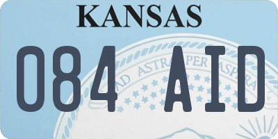 KS license plate 084AID