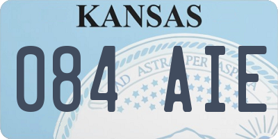 KS license plate 084AIE