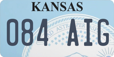 KS license plate 084AIG