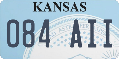 KS license plate 084AII