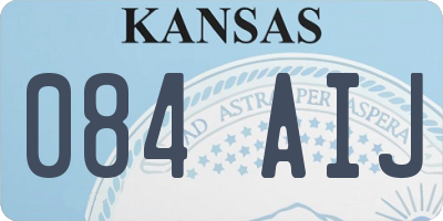 KS license plate 084AIJ