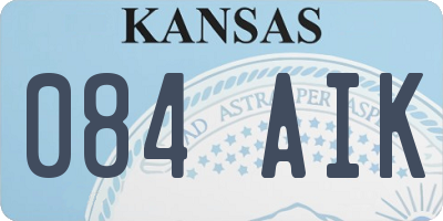 KS license plate 084AIK