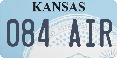 KS license plate 084AIR