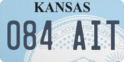 KS license plate 084AIT