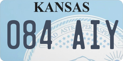 KS license plate 084AIY