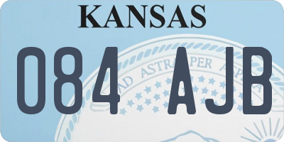KS license plate 084AJB