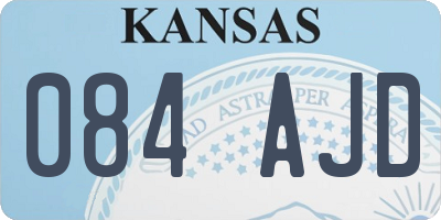 KS license plate 084AJD