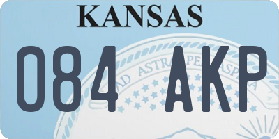 KS license plate 084AKP