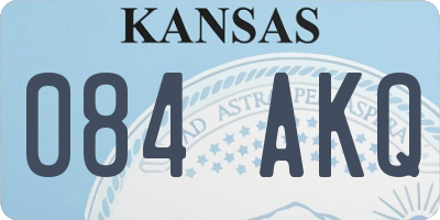 KS license plate 084AKQ