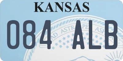 KS license plate 084ALB