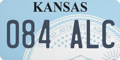 KS license plate 084ALC