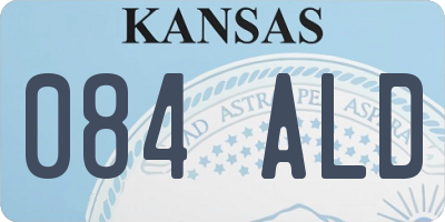 KS license plate 084ALD
